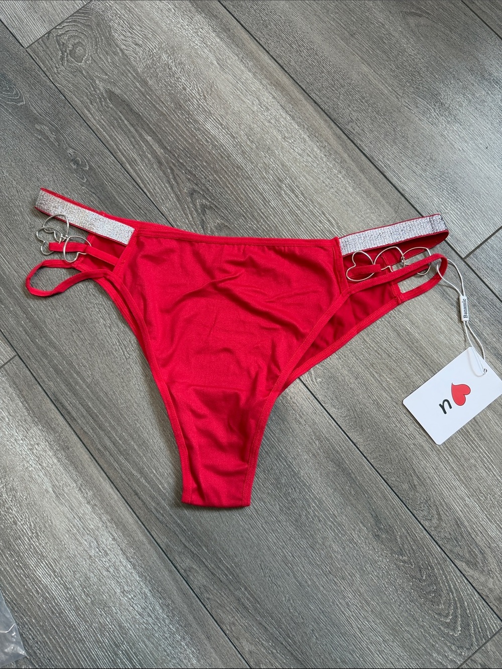 Red Heart Accent Bikini Panty - Unbranded